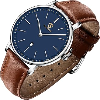 BEN NEVISMens Watches, Minimalist Fashion Simple Wrist Watch for Men Analog Date with Leather Strap