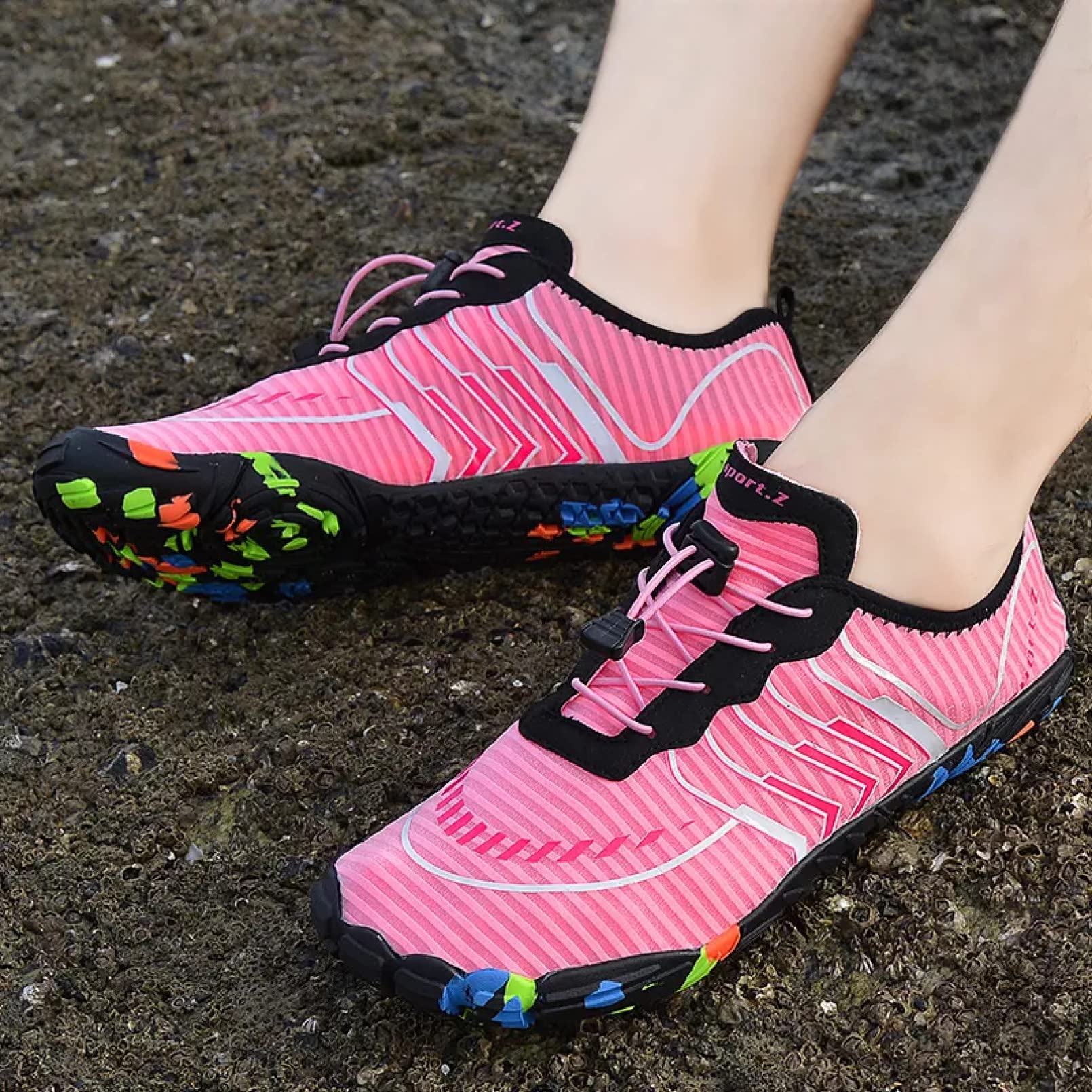 Chaussures Aquatiques Chaussures de Plage Chaussons de Surf Plats Randonnée Fitness Sports Baskets