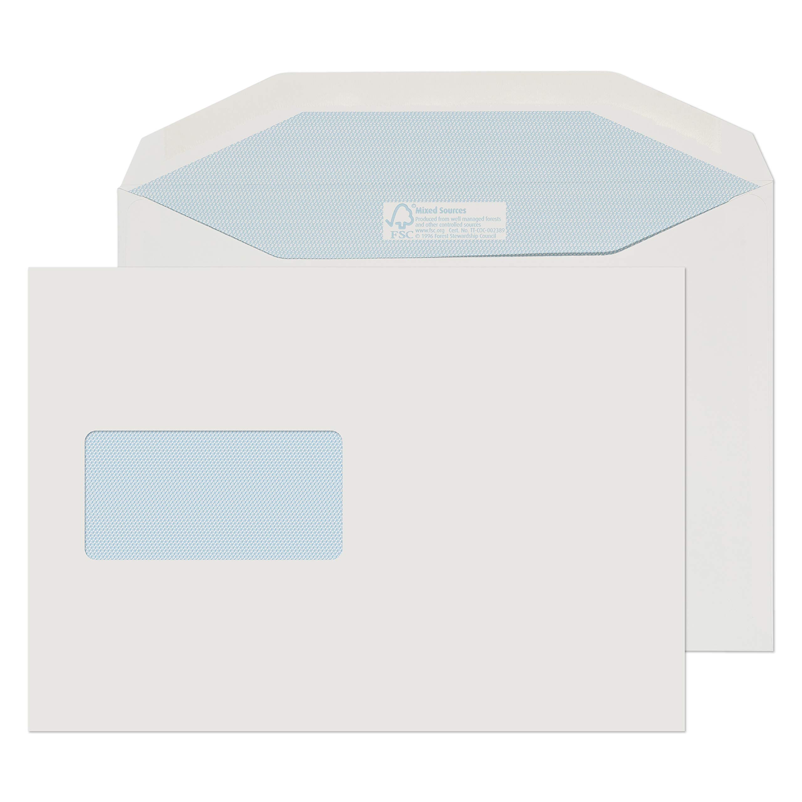 Blake Purely Environmental C5 162 x 229 mm 130 gsm FSC Certified Gummed Mailer Window Envelopes (FSC809) White - Pack of 500