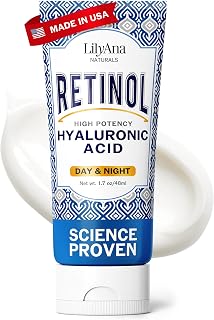 LilyAna Naturals Retinol Anti-Aging Face & Neck Cream with Hyaluronic Acid - Wrinkle Firming Moisturizer for Women