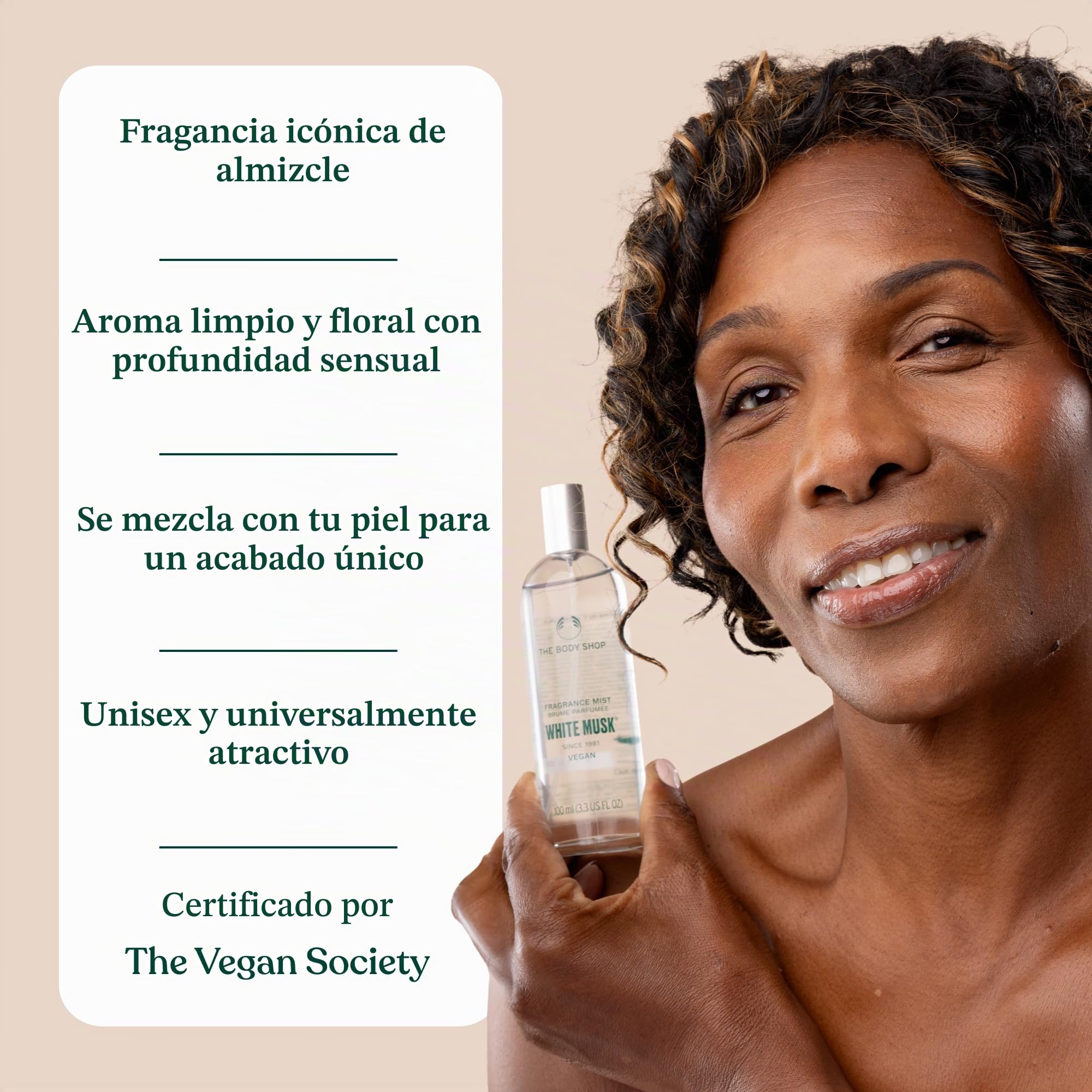 THE BODY SHOP White Musk Fragancia Niebla vegana aroma floral de almizcle