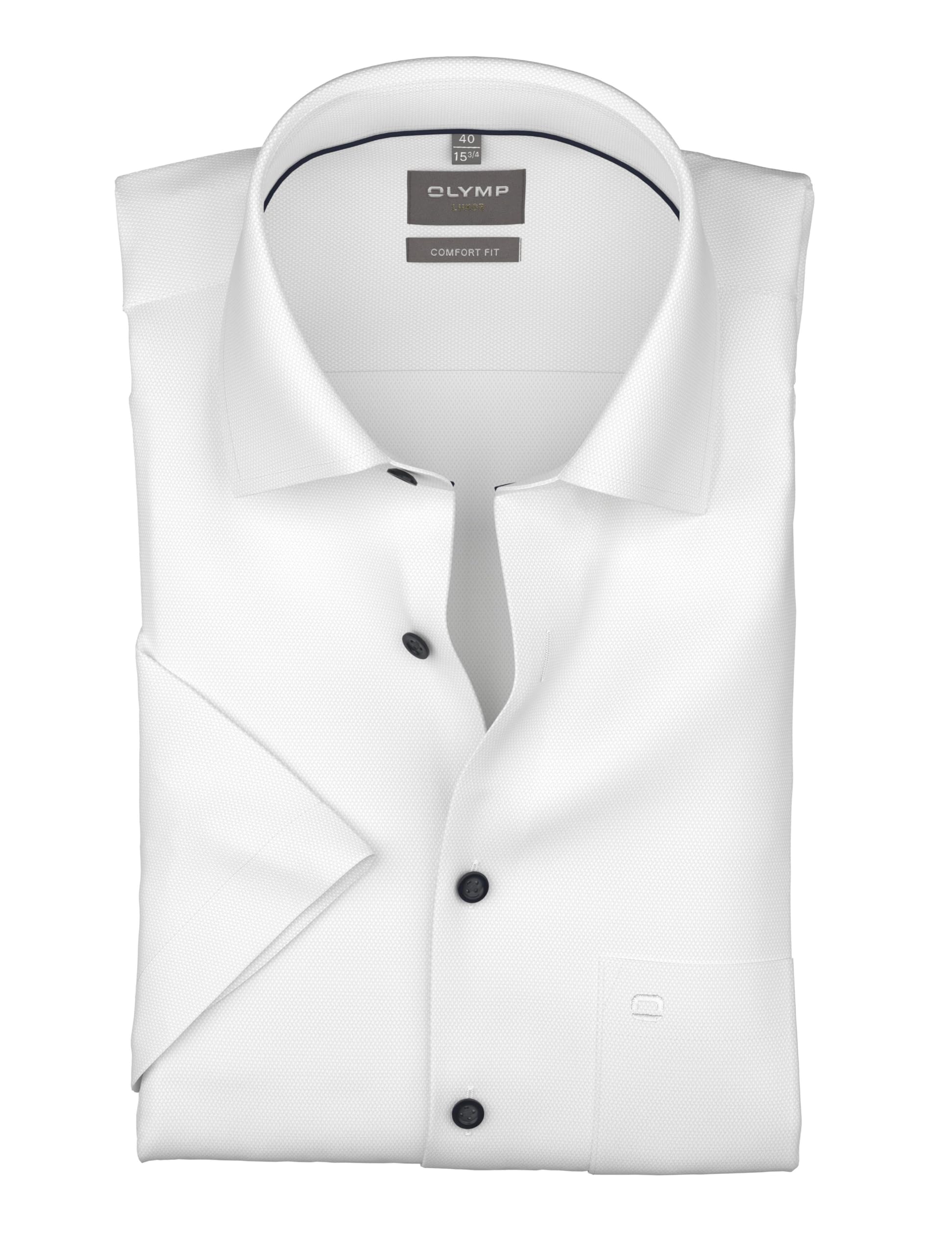 OLYMP Herren Oberhemd Kurzarm 104612,Einfarbig,466 Comfort Fit 20,New Kent
