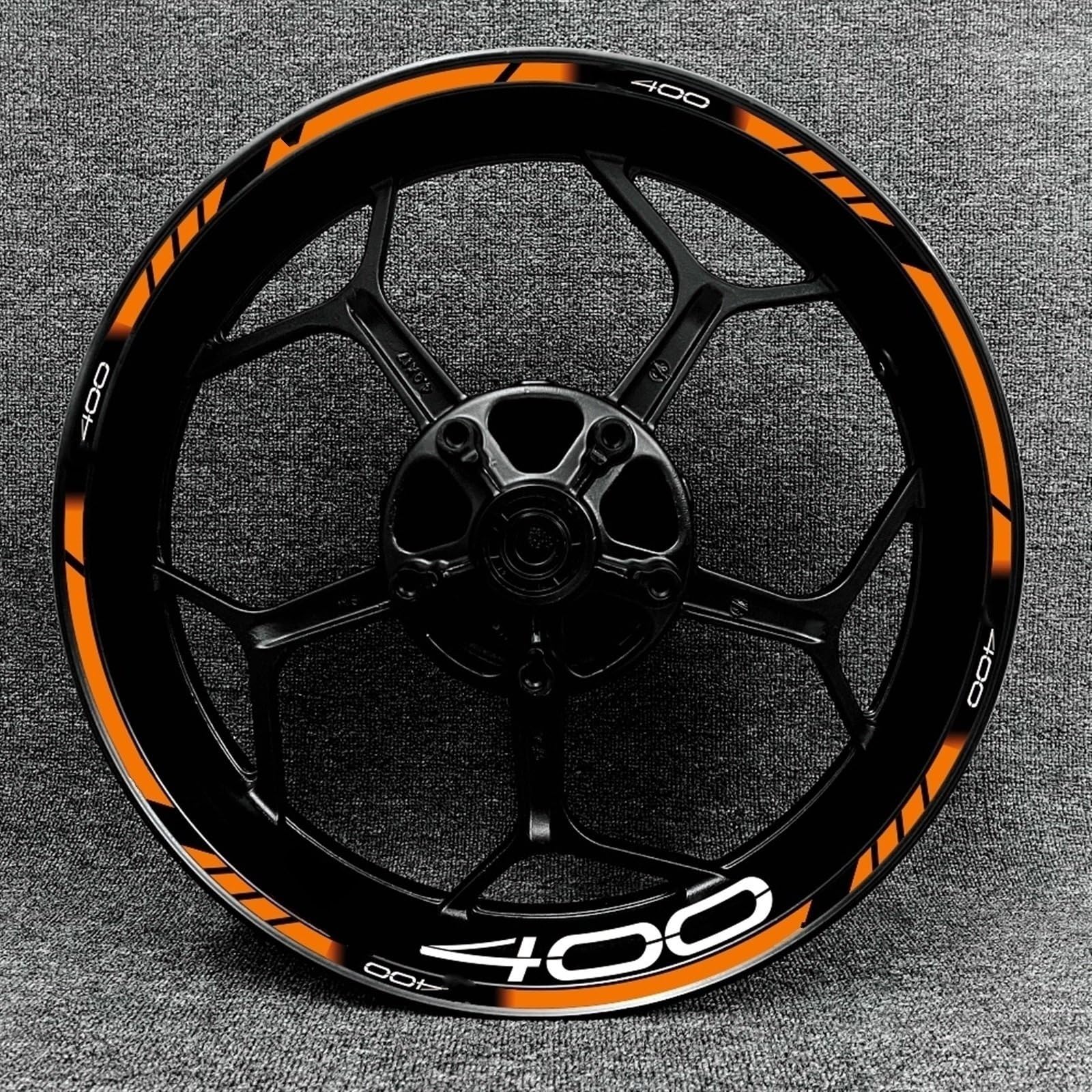 Stickers Motorcycle Accessories Wheel Stickers Reflective Decals Rims for Kawasaki Z400 Z 400(Style 9)