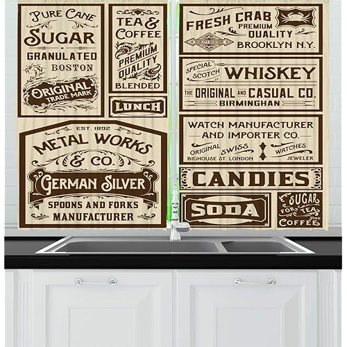 1920 S Kitchen Curtains 2 Panel Set Window Drapes 55 X 39