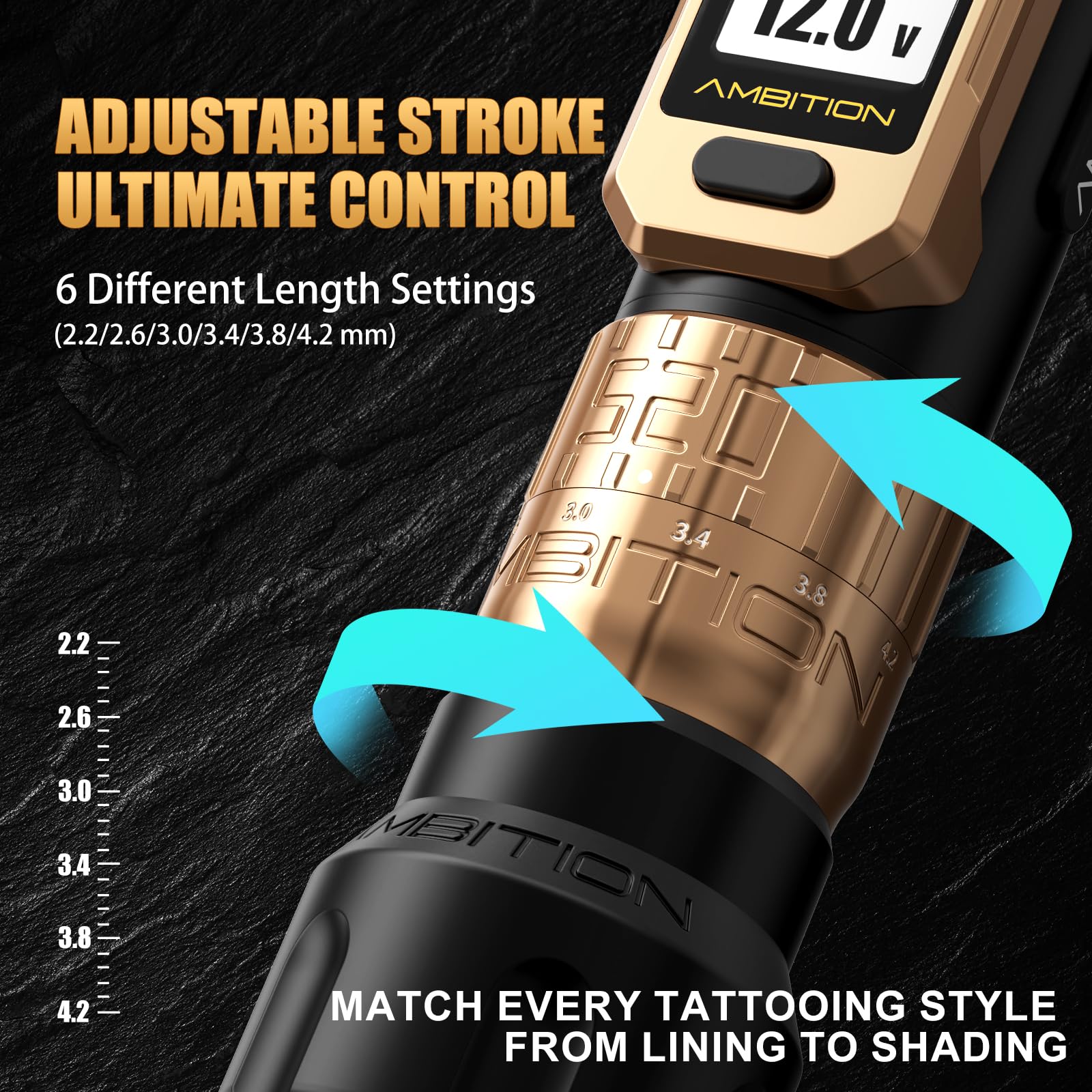 Amazon.com: Ambition Soldier Pro 520 Tattoo Gun, Wireless Rotary