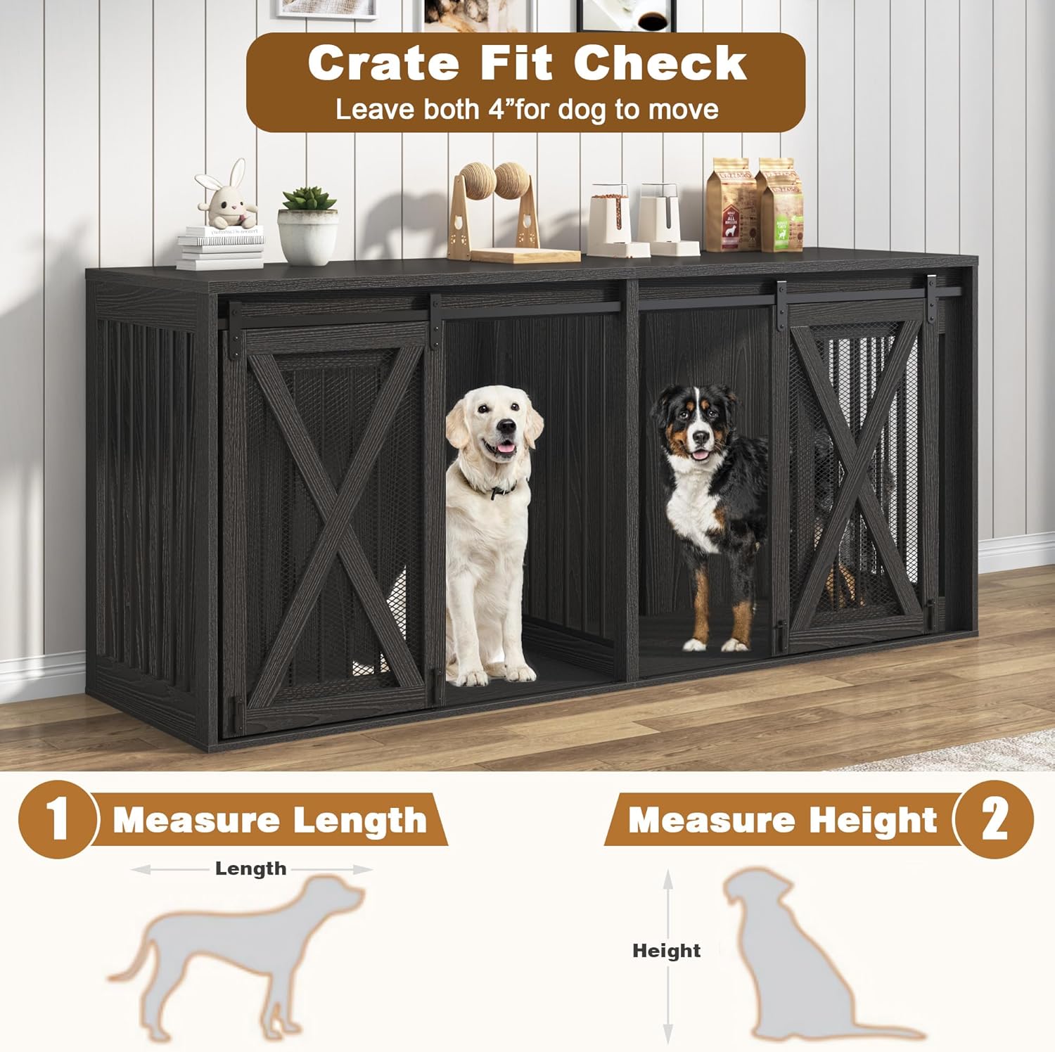 The Ultimate XXL Dog Crate: Stylish Comfort for Two Large Dogs!