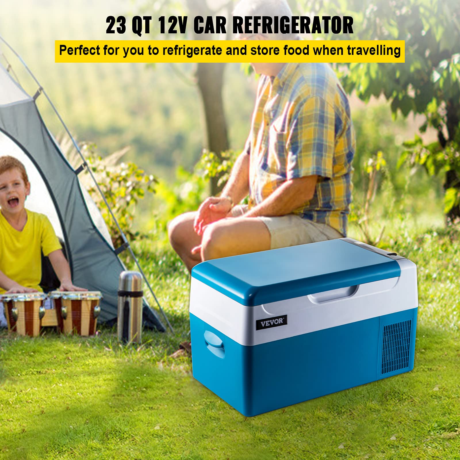 VEVOR - Frigo portatile elettrico per mantenere la freschezza di bevande e birre in campeggio e camion (22 L)