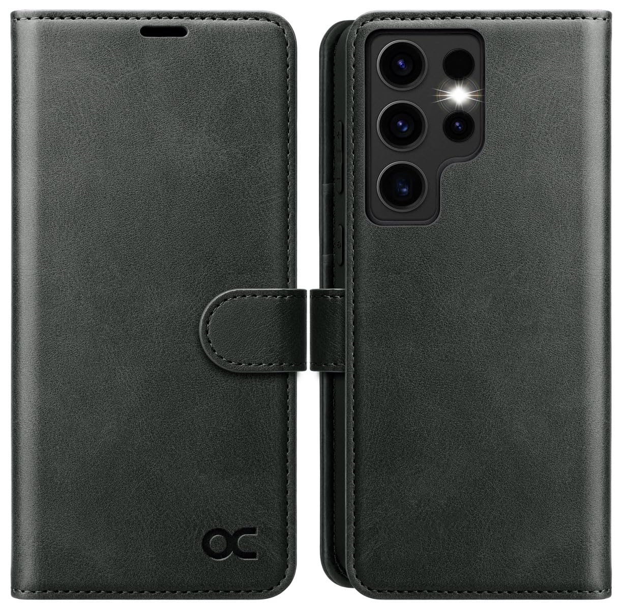 OCASE Compatible with Galaxy S24 Ultra 5G Wallet Case, PU Leather Flip Folio Case with Card Holders RFID Blocking Kickstand [Shockproof TPU Inner Shell] Phone Cover 6.8 Inch (2024), Graphite