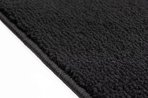 Miniatura 2 de RugStylesOnline Alfombra lavable de tamaño personalizado, color negro, (5 pies de largo x 26 pulgadas de ancho), corte personalizado,