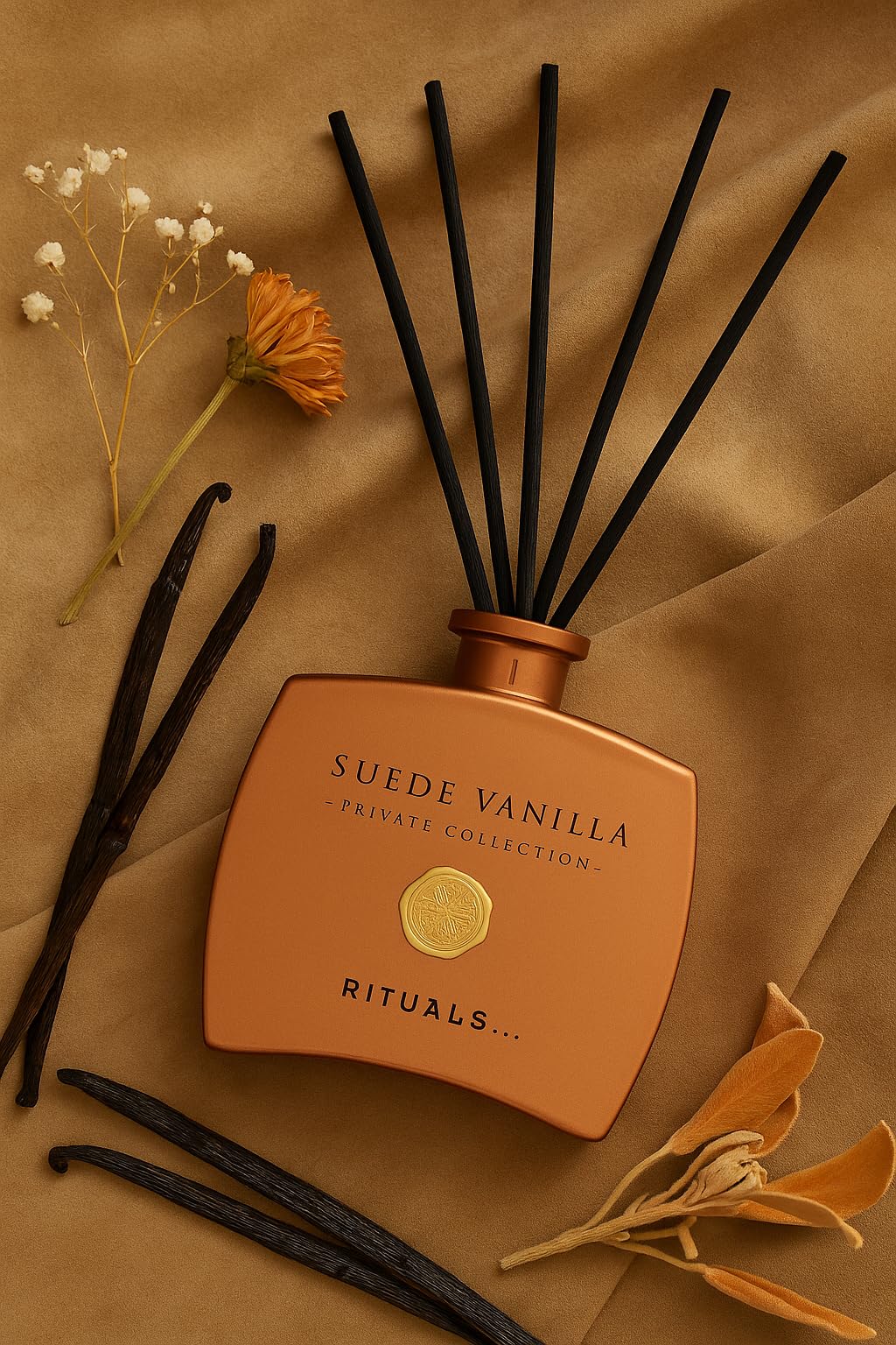Rituals Luxuriöse Mini-Duftstäbchen aus Wildleder, Vanille, Privatsammlung, Heimdekoration, 97,6 ml