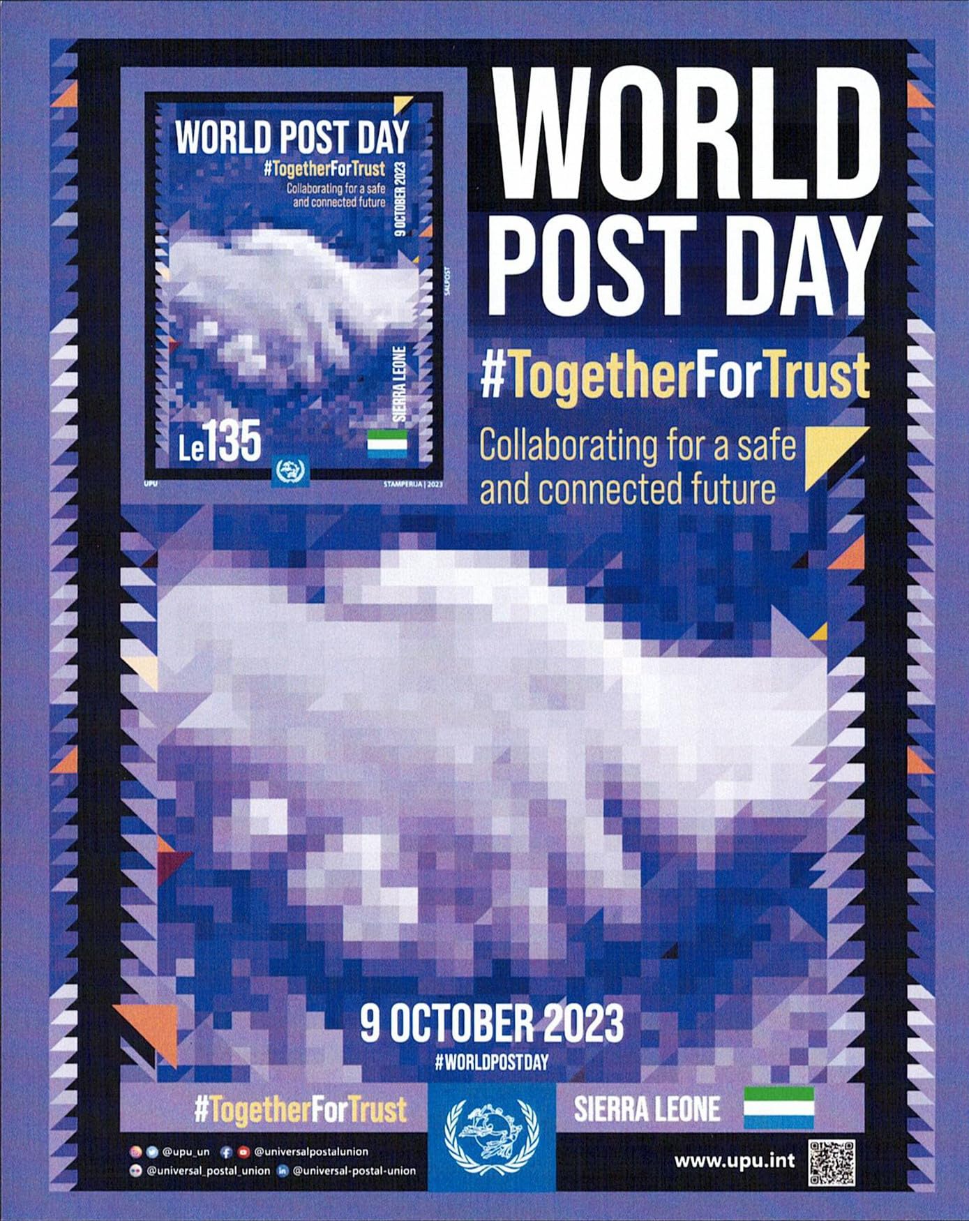 Sierra Leone World Post Day Joint Issue 2023 bloc pour compléter une collection - 2
