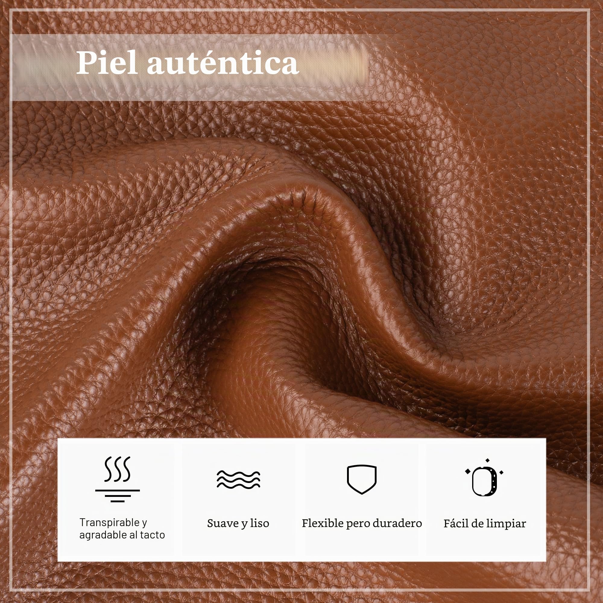 befen Bolso de Piel Genuina de Mujer con Bloqueo RFID Bolso Bandolera Mediano de Mujer con Monedero Integrado, Bolso Crossbody con Correa de Hombro Ajustable y Removible