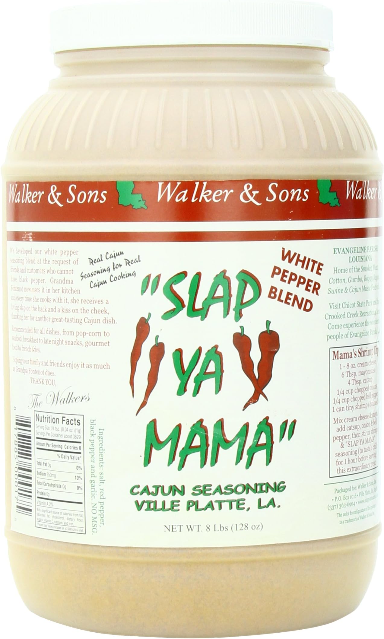 Cajun Seasoning Blend, White Pepper, 8 Pound