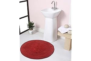 Home Weavers Radiant Collection 30-Inch Round Cotton Bathroom Rug