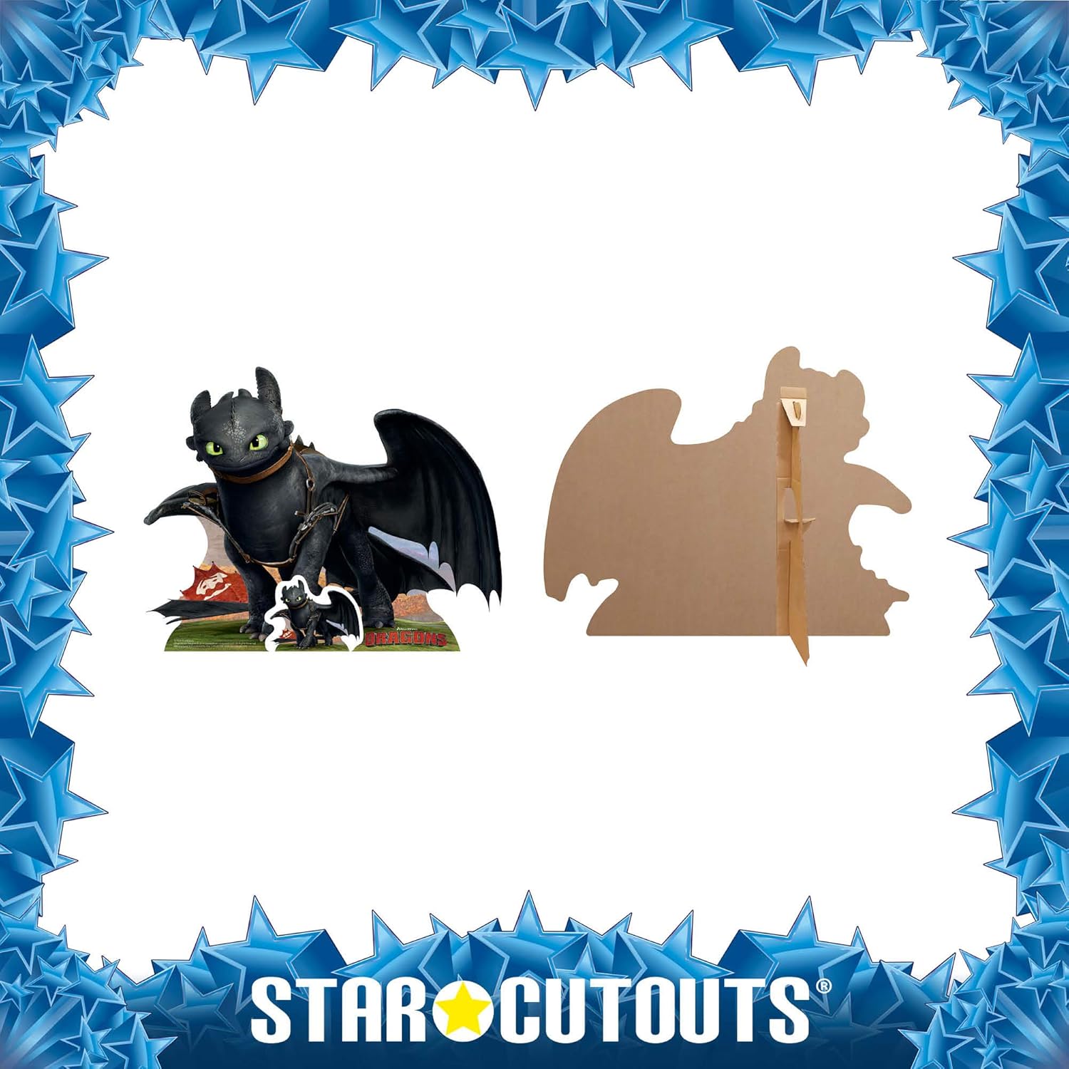 STAR CUTOUTS SC920 Toothless-How to Train Star Mini-Dragon Theme Party and Room Decoration-Height 61cm, Solid, Multicolour, Regular