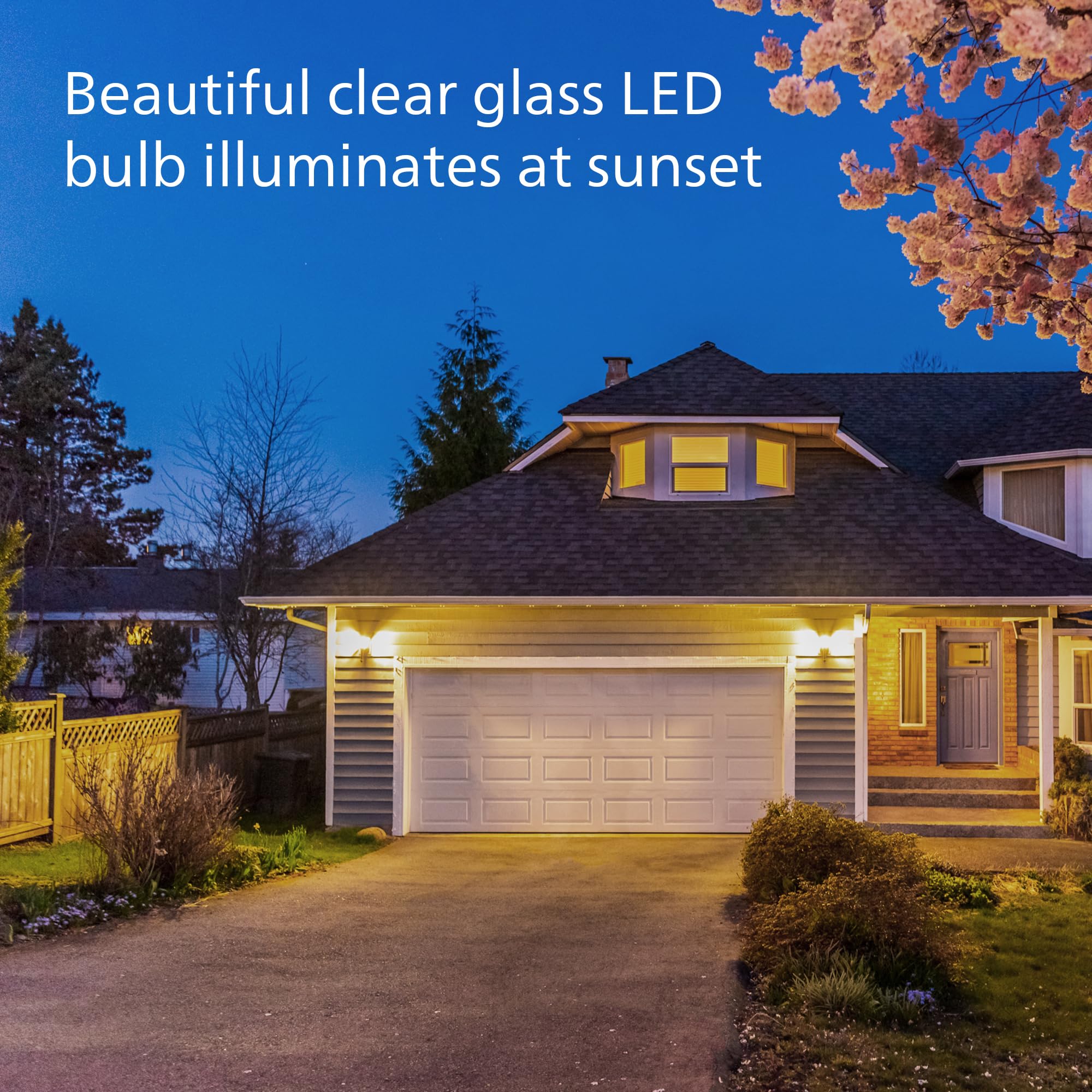 PHILIPS LED 60W A19 3-Pack Dusk to Dawn Soft White (2700K) 800