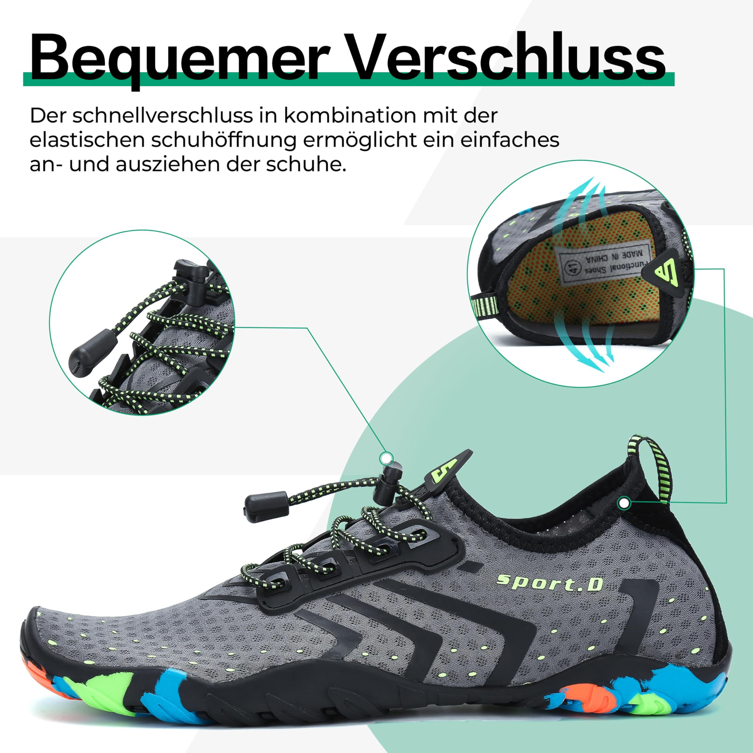 SAGUARO Scarpe da Immersione Scarpette da Scoglio Donna Uomo Antiscivolo Traspirante Nuotare Mare Surf Spiaggia Sport Acquatico 35-46 EU