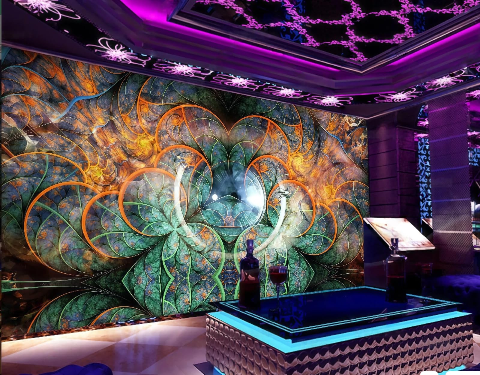 rskjdghshd Wallpaper Fashionable Cool City Pattern Music Nightclub Bar Western Restaurant Background Wall Mural Afternoon Tea Coffee Shop Wallpaper,3D,150x105cm