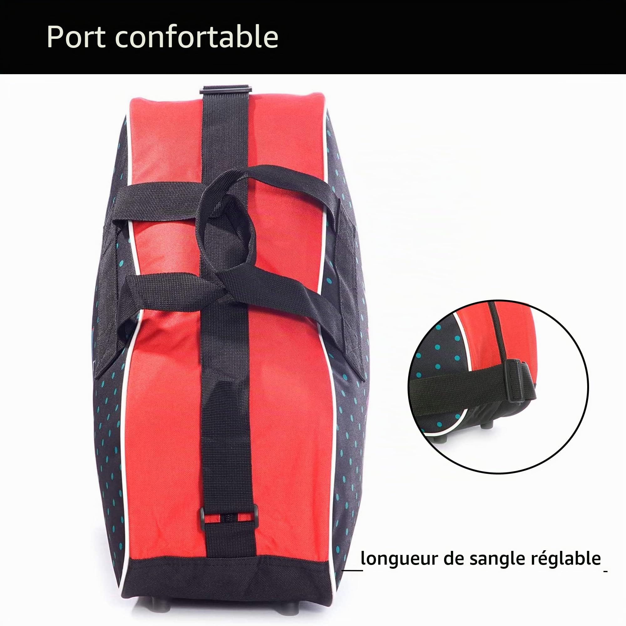 Sherwood – Sac de Transport pour Patins, Adultes et Enfants | Idéal pour Le Hockey sur Glace, Les Patins à Glace et en Ligne | Format Compact 42 x 15 x 37 cm (Girlpower)
