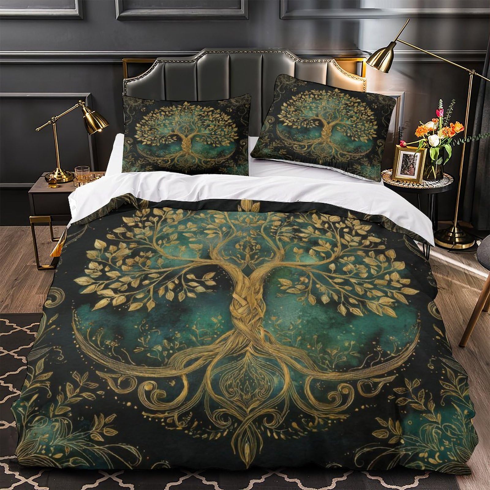 Parure de lit Golden Gate 200x200 microfibre housse couette ados