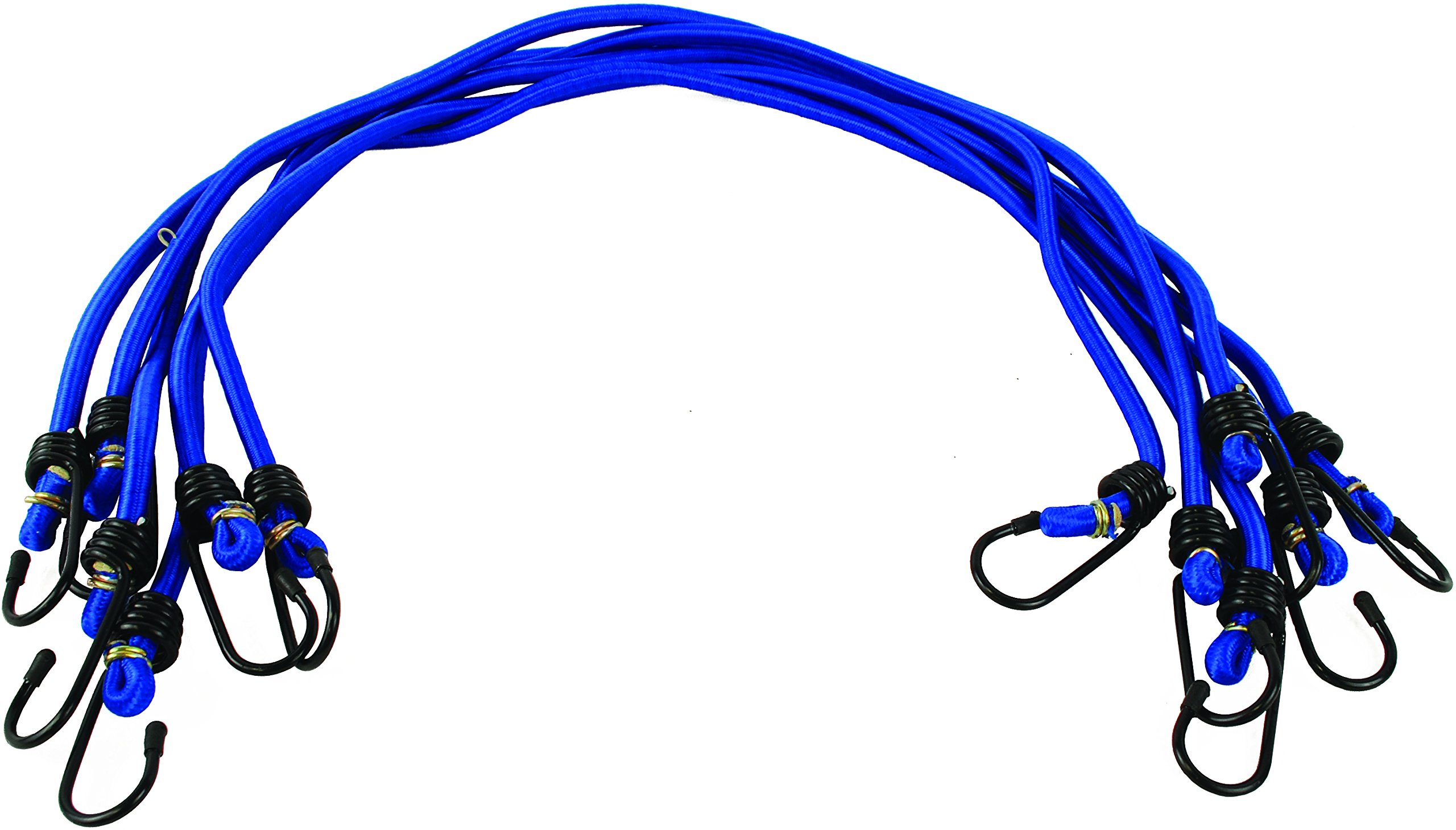 Attwood 11712-7 Assorted 18-Piece Bungee Cord Variety Pack in Blue, White and Yellow