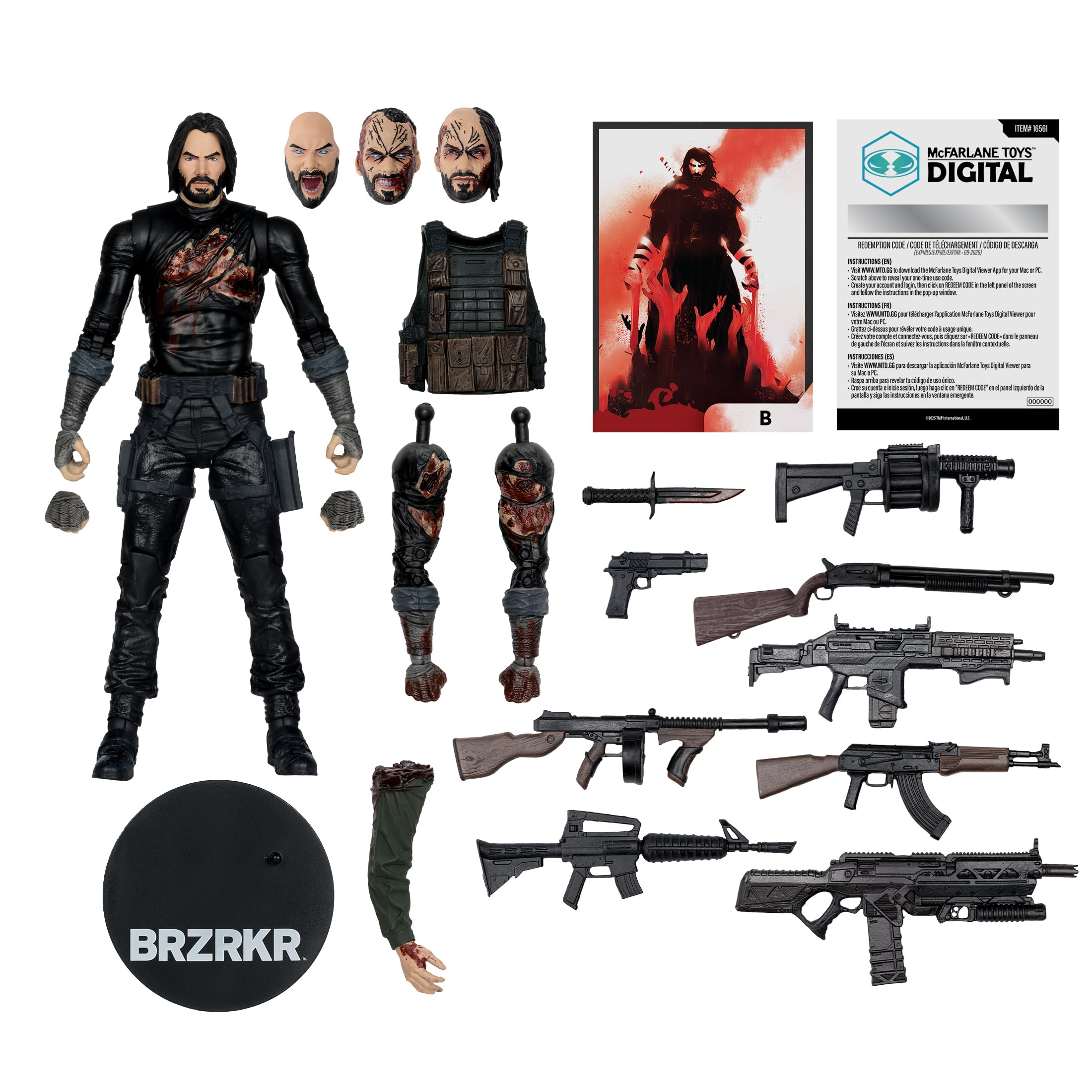 BRZRKR B 7-calowa luksusowa figurka z zabawkami McFarlane cyfrowa kolekcjonerska