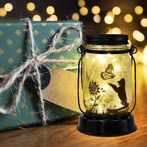 Miniatura 10 de Styleonme Linternas solares decorativas para exteriores, regalos para mamá, abuela, mujeres y todos, regalos de jardinería, luces solares de jardín