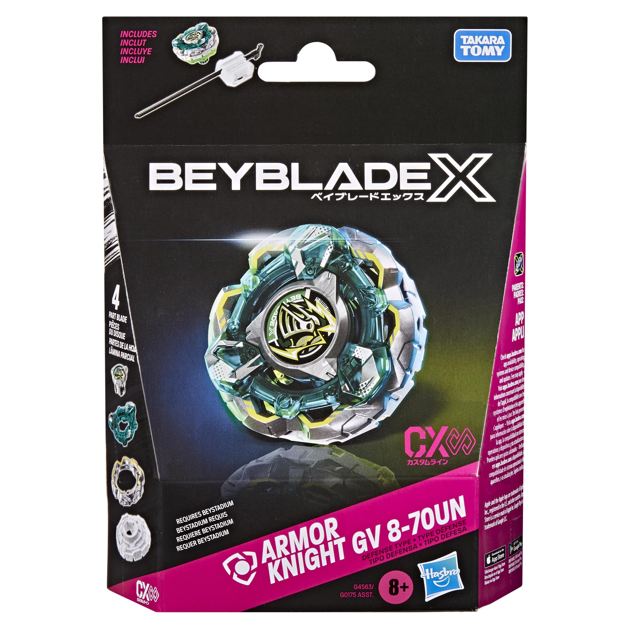 Beyblade X, Fortress Knight GV 8-70UN CX Infinity Starter Kit with