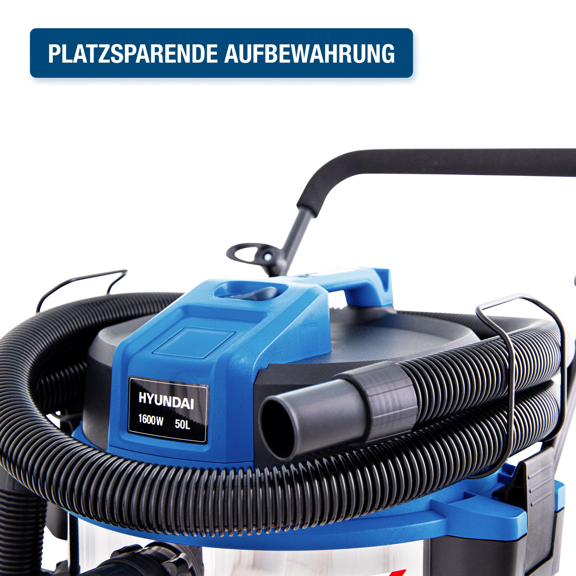 Hyundai Nass- / Trockensauger VCWD1650E, 1600 W, 50l, Edelstahltank, Gebläsefunktion (Staubsauger, Waschsauger, Industriestaubsauger)