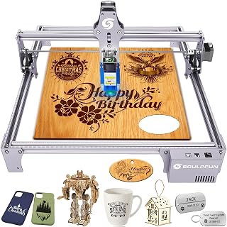 SCULPFUN S6 Pro Laser Engraver, 60W Engraving Machine for Wood and Metal, Acrylic, 5.5W Output Power DIY Cutter, Logo Pattern Marking Machine, Gifts Him (S6 Engraver)