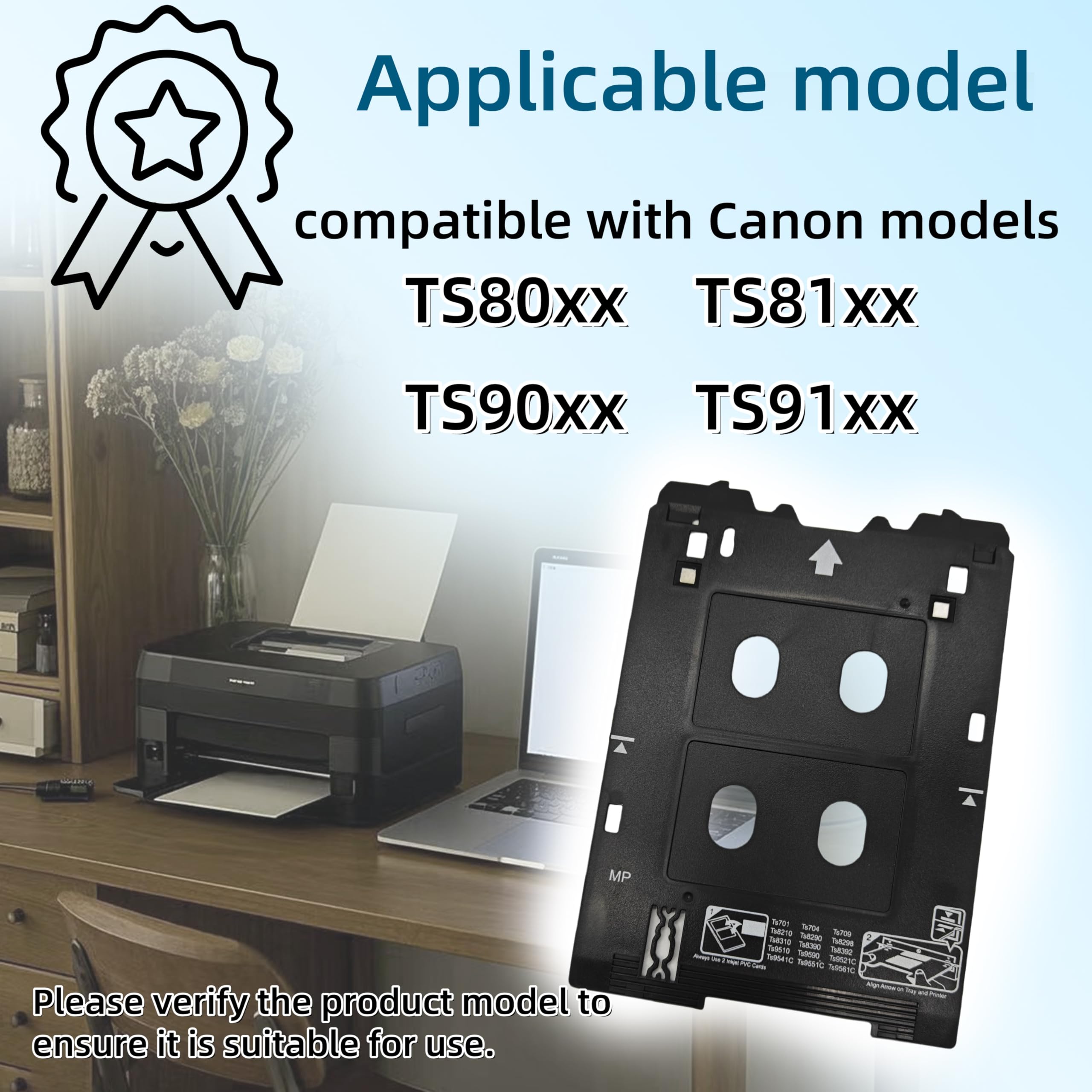 Vassoio per carta d'identità in PVC compatibile con stampanti Canon Pixma TS703 TS704 TS705 TS709 TS701 TS702 TS82xx, TS83xx, TS95xx Series, stampanti MP/multifunzione Canon