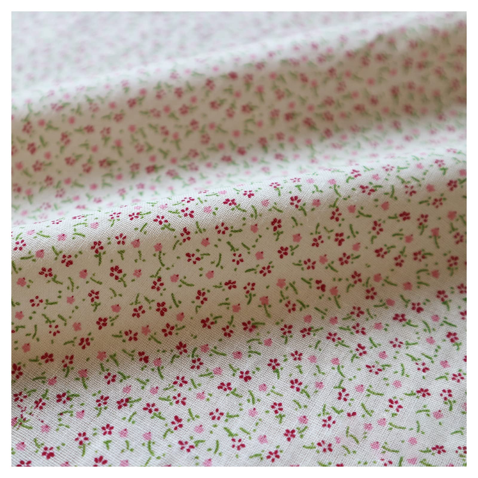 100% Plain Cotton Fabric By The Yard Small Floral Printed Fabric For Handmade DIY Of Clothing Dresses 145 Cm Wide Sold By The Meter(Color:1#)