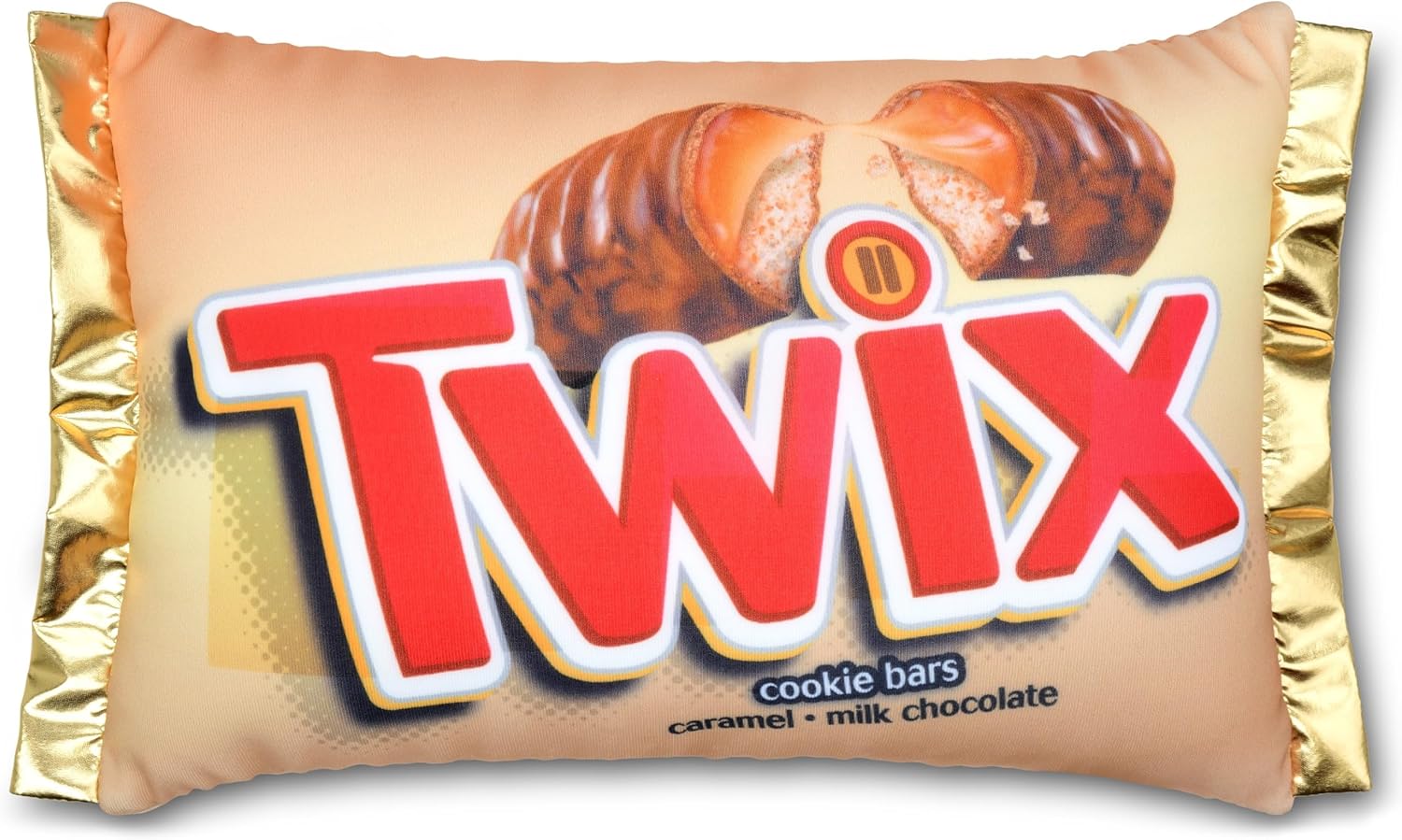 iscream Twix Package Photoreal Print 12" x 7" Microbead Mini Accent Pillow