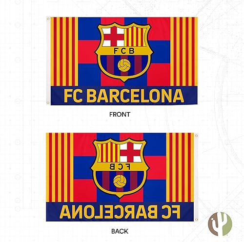 Miniatura 2 de Desert Cactus FC Barcelona Flag Barça Barça Barca Fútbol 100% Poliéster Interior Exterior 3x5 pies Baner (Bandera G)