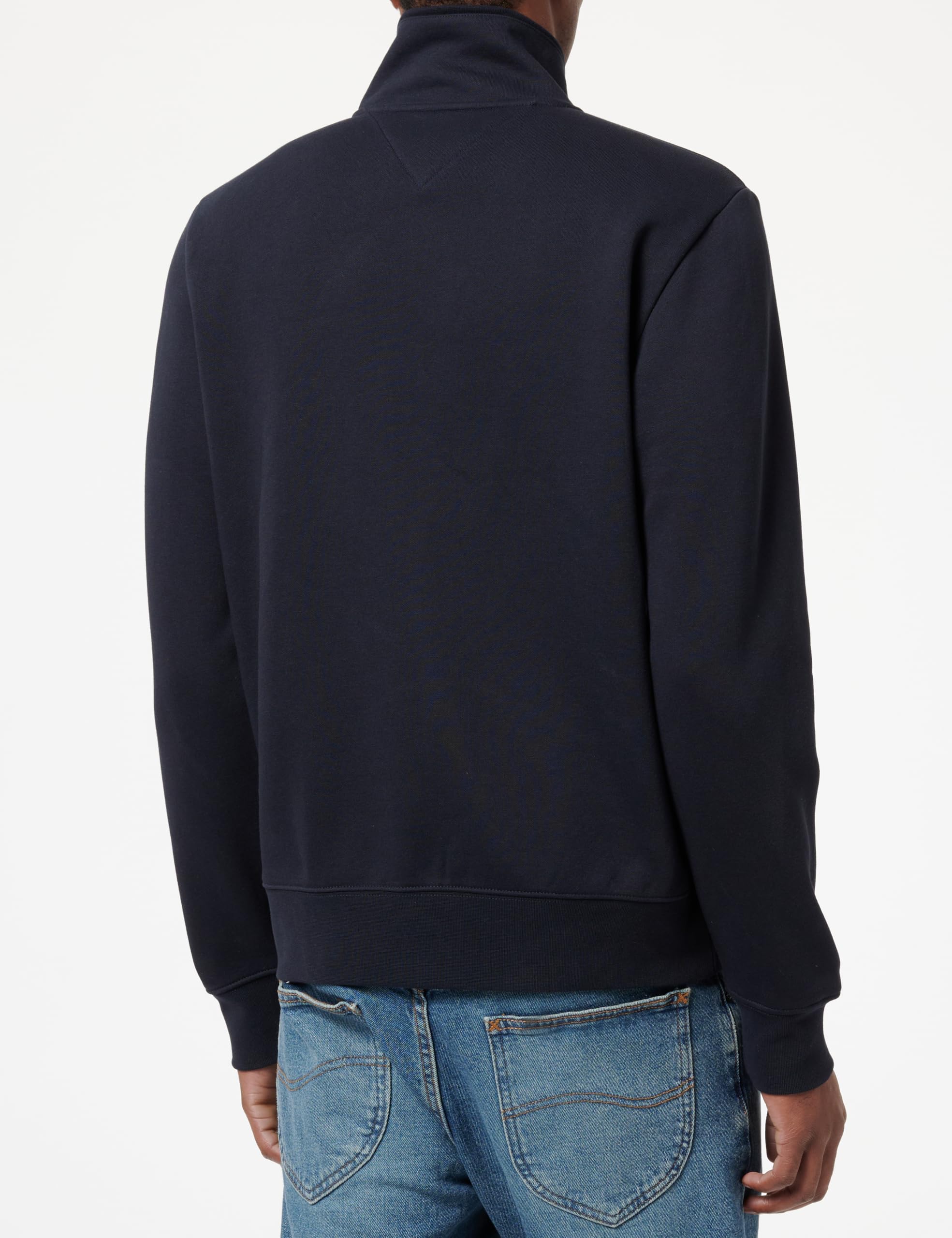 Tommy Hilfiger Herren Sweatshirt mit Reißverschluss Flag Embro Stehkragen