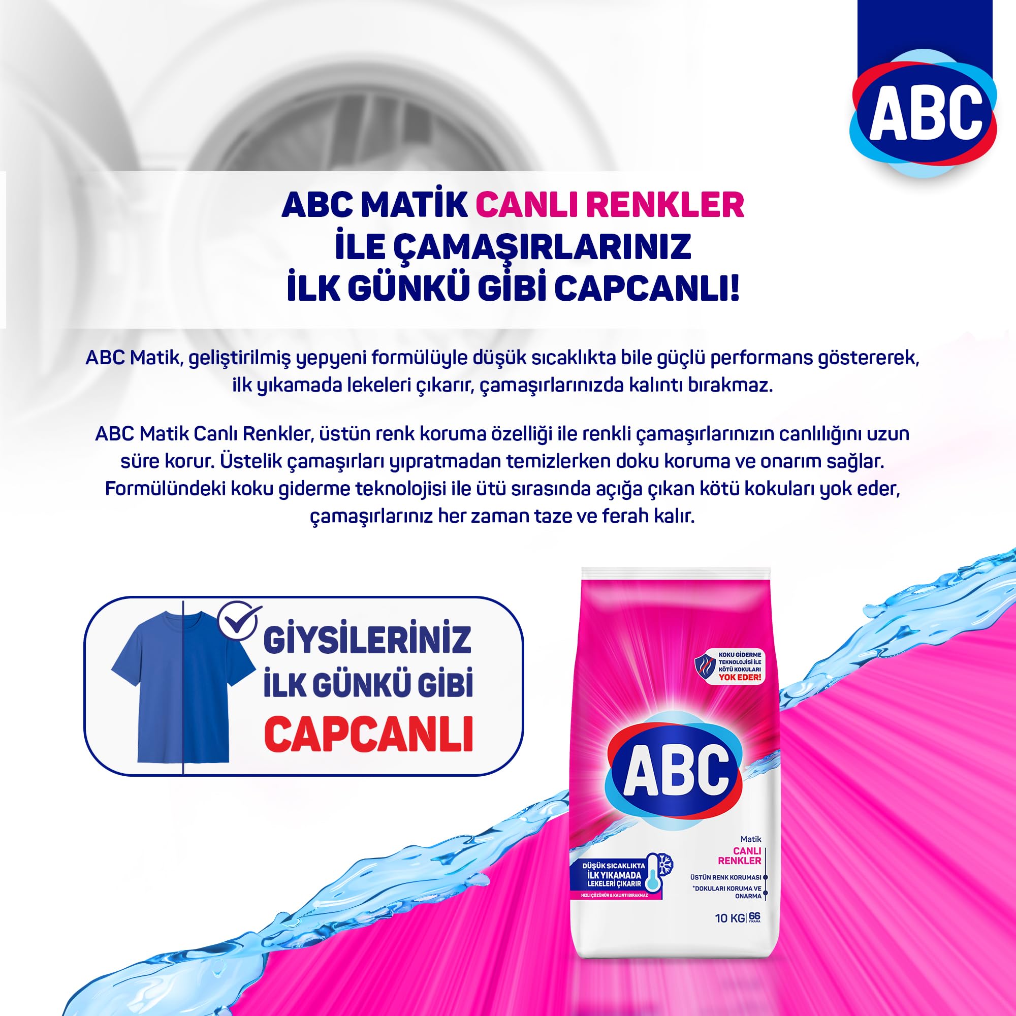 ABC DETERJAN Matik Canlı Renkler 10 Kg