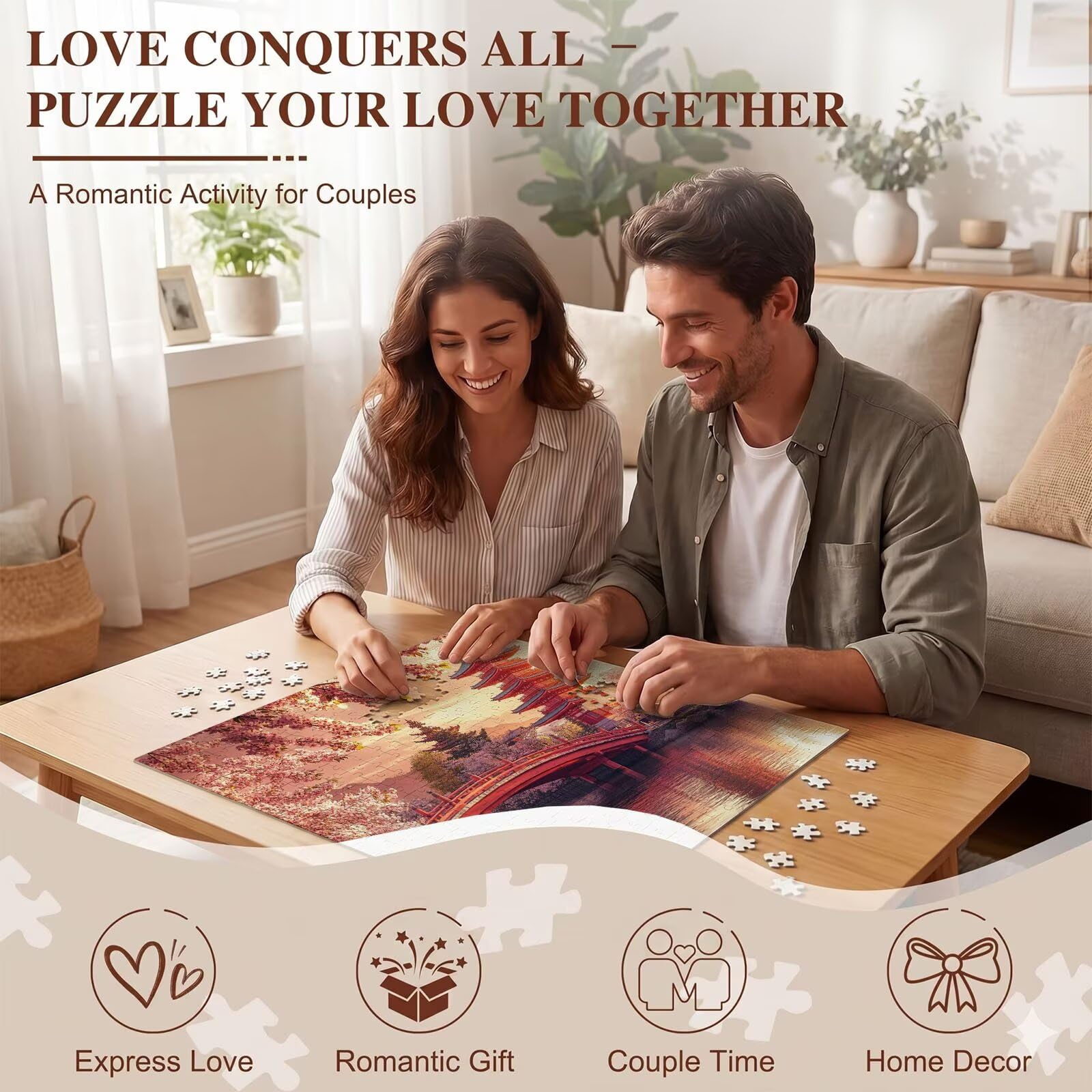 ponte attico Puzzle 5000 Pezzi per Adulti, Puzzle in Legno - Collezione Classica con Poster Incluso - Sfida di Concentrazione e Passatempo Antistress, Gioco Educativo per Famiglia, 156 x 105 cm f0-834