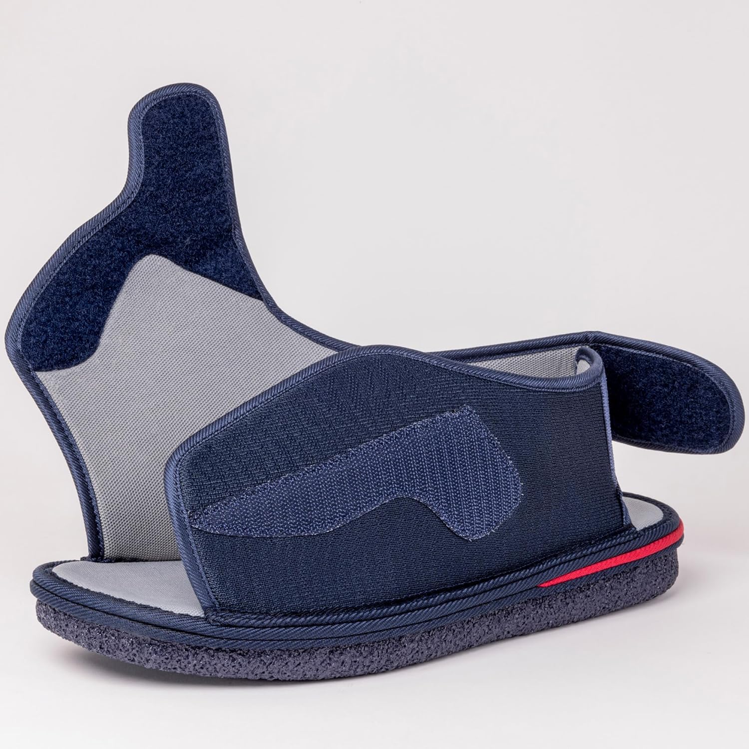 Men’s Wide Fit Adjustable Slippers – Memory Foam, Non-Slip Sole, Easy On/Off, Washable House Shoes for Wide, Swollen & Sensitive Feet - Image 4