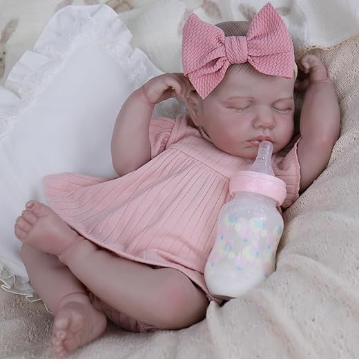 Lifelike Reborn Baby Dolls - 20 inch Sleeping Realistic Newborn Baby Dolls Soft Body Real Life Baby Dolls Girl Gifts for Kids Age 3 +