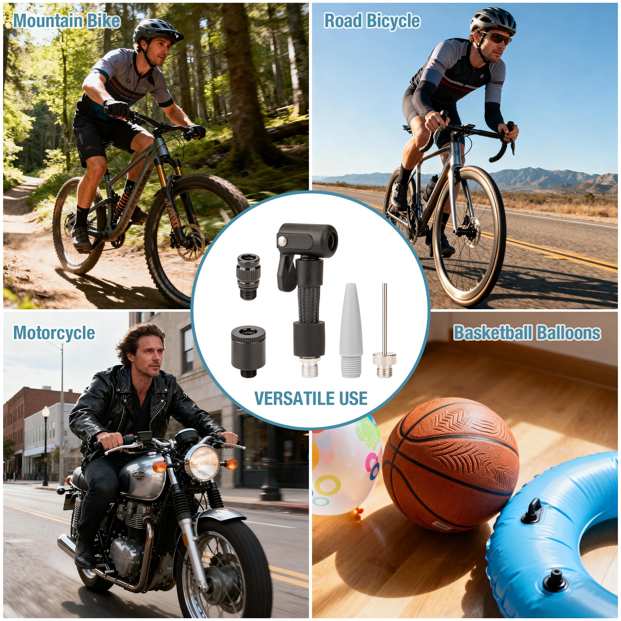 CXWXC Pompe à vélo électrique - Gonfleur de pneu 120 PSI avec manomètre numérique, arrêt automatique pour valves Presta et Schrader, convient pour vélos de route, VTT et vélos électriques