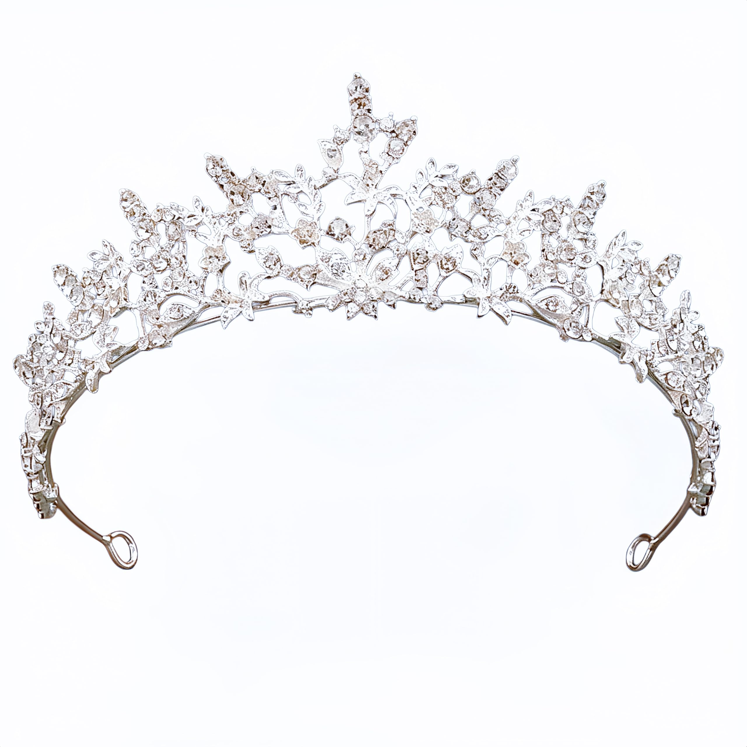 Frauen Kristall Krone Mädchen Strass Tiara mit Kamm Stirnban