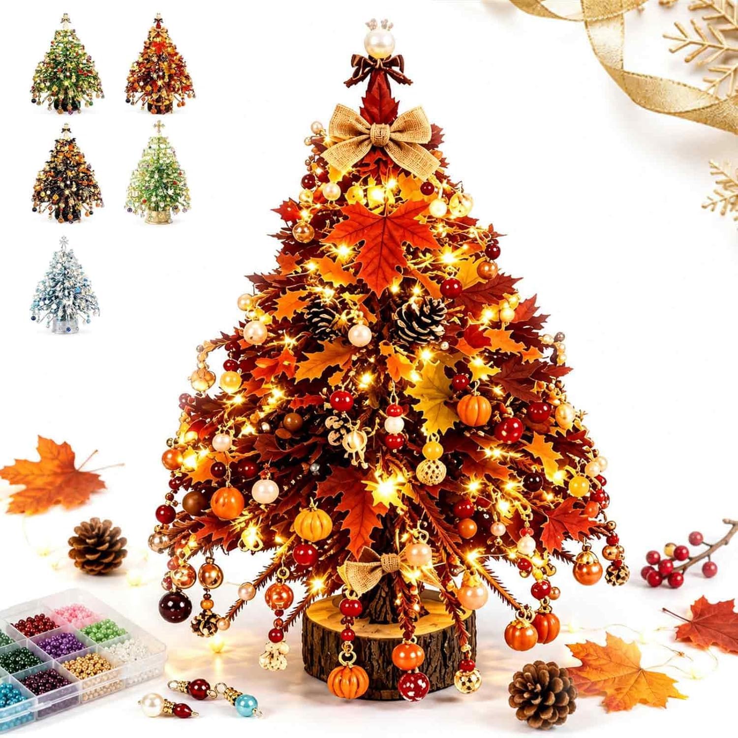 DIY Beaded Christmas Tree Kit | Crystal Bead Craft for Adults