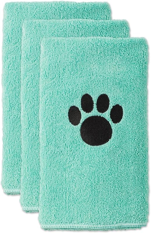 Toalha de Microfibra para Secagem de Cães Bone Dry Aqua, Pacote com 3, 76,2 x 38,1 cm