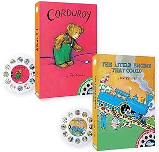 Moonlite Storytime Storybook Reels, 2 Story Set, The Little Engine That Could, Corduroy, Digital Stories for Projector, Toddler Early Learning Gifts for Kids Ages 12 Months and Up