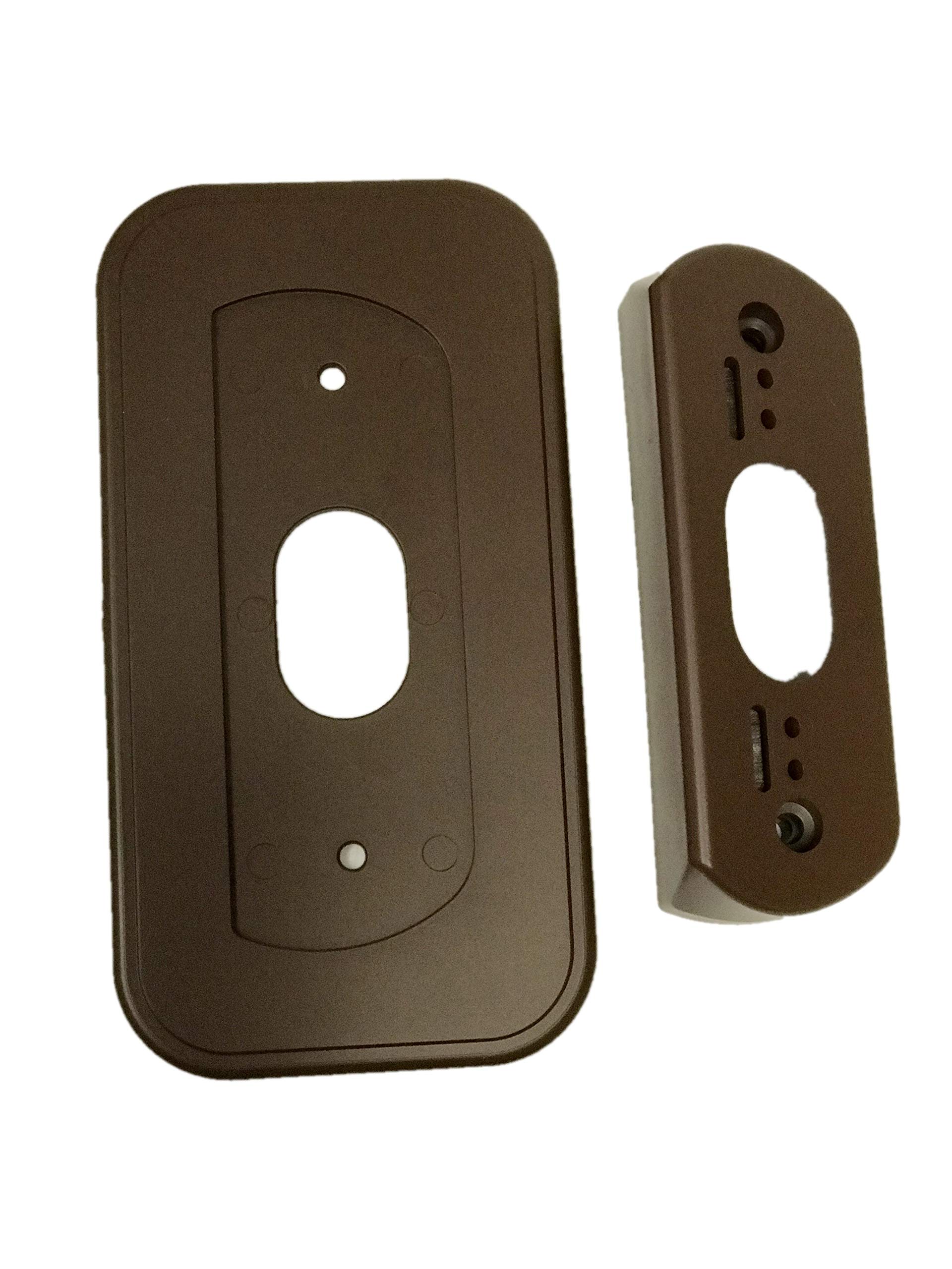 Wall Plate with 30 Degree Angle Mount for Nest Hello Video Door Bell - Coffee