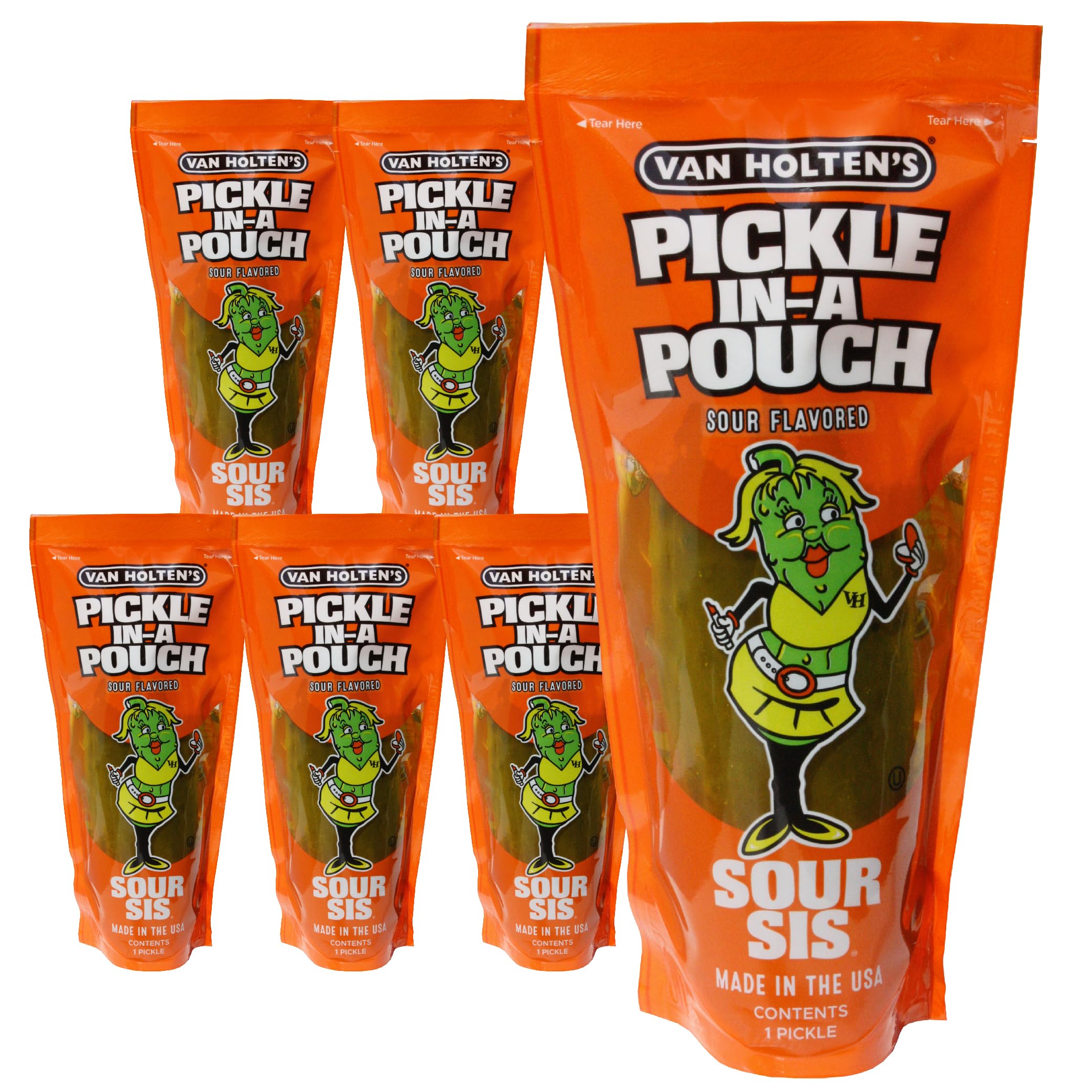 Van Holten's Pickles - Sour Sis Pickle-In-A-Pouch - 6 Pack
