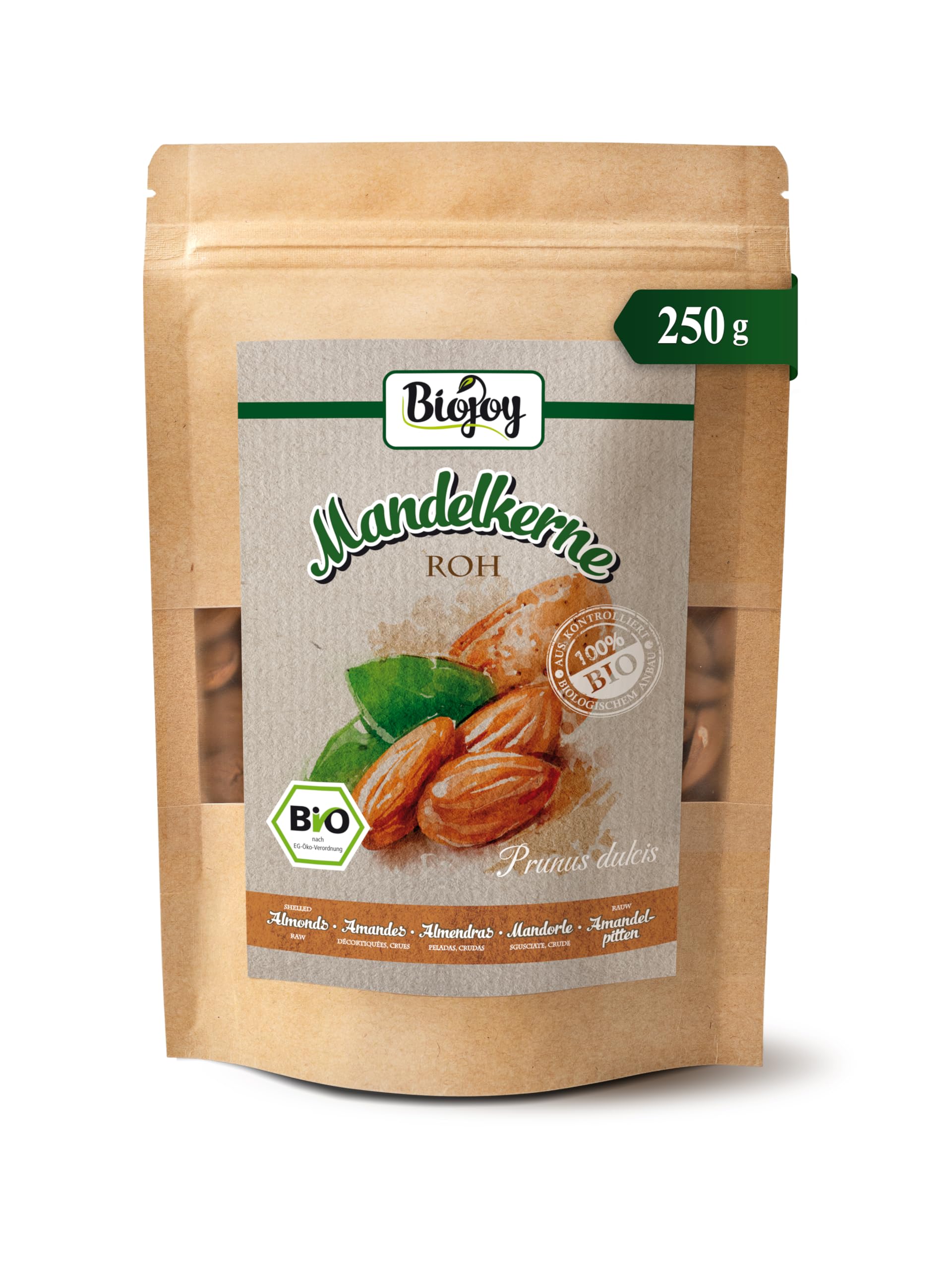 Biojoy BIO-Mandeln ganz (250 g), naturbelassen und ungesalzen