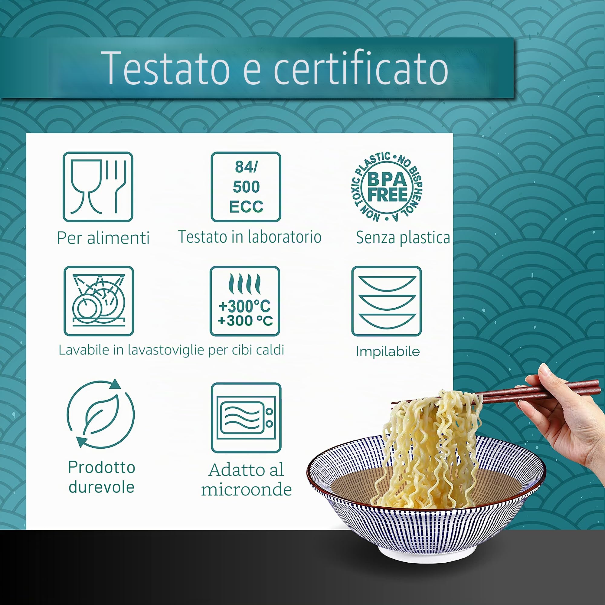 Urban Lifestyle ciotola ramen set 2 pezzi Ø 20,5 cm stile giapponese ciotola porcellana 1000 ml ciotola zuppa ciotola noodles ciotola pho ciotola insalata ciotola cereali TOKUSA