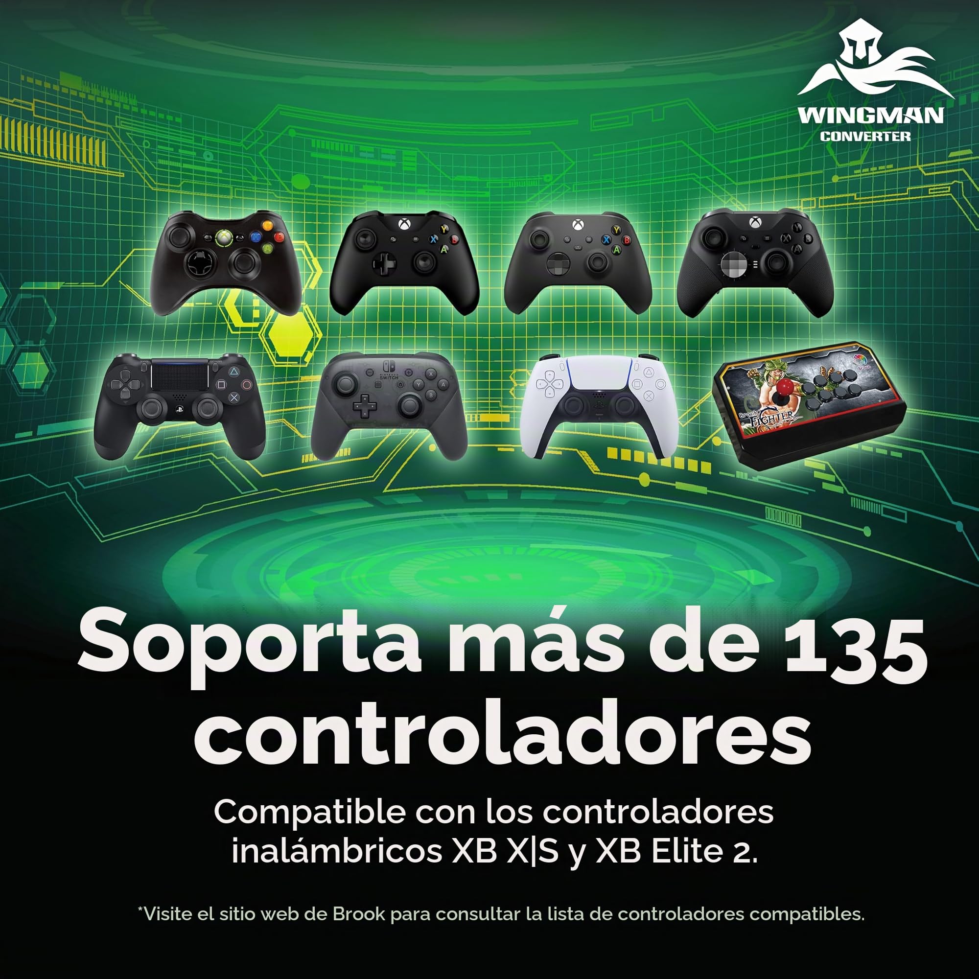 Brook Wingman XB 3 Converter - Eleva tu experiencia de juego: Adaptador inalámbrico para Xbox Series X/S, Xbox One y PC con funciones de reasignación y turbo [Edición Exclusiva Oficial]
