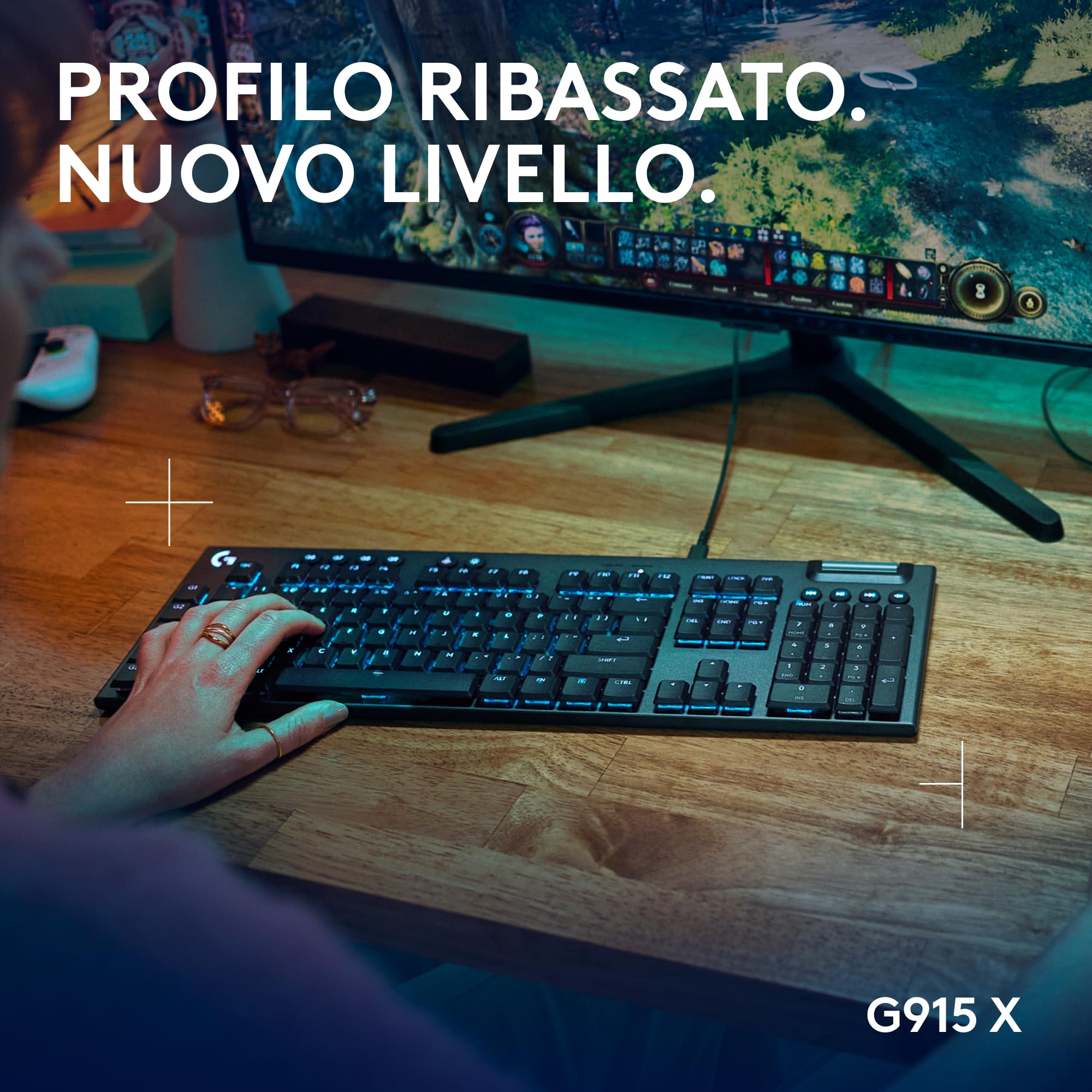 Tavola Gaming Logitech G915 X Wired Tactile Scrittoio - Dettaglio